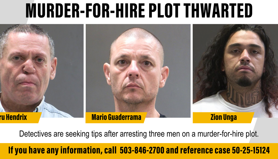 Detectives Thwart Murder-For-Hire Plot, Arrest Three Men, Seize